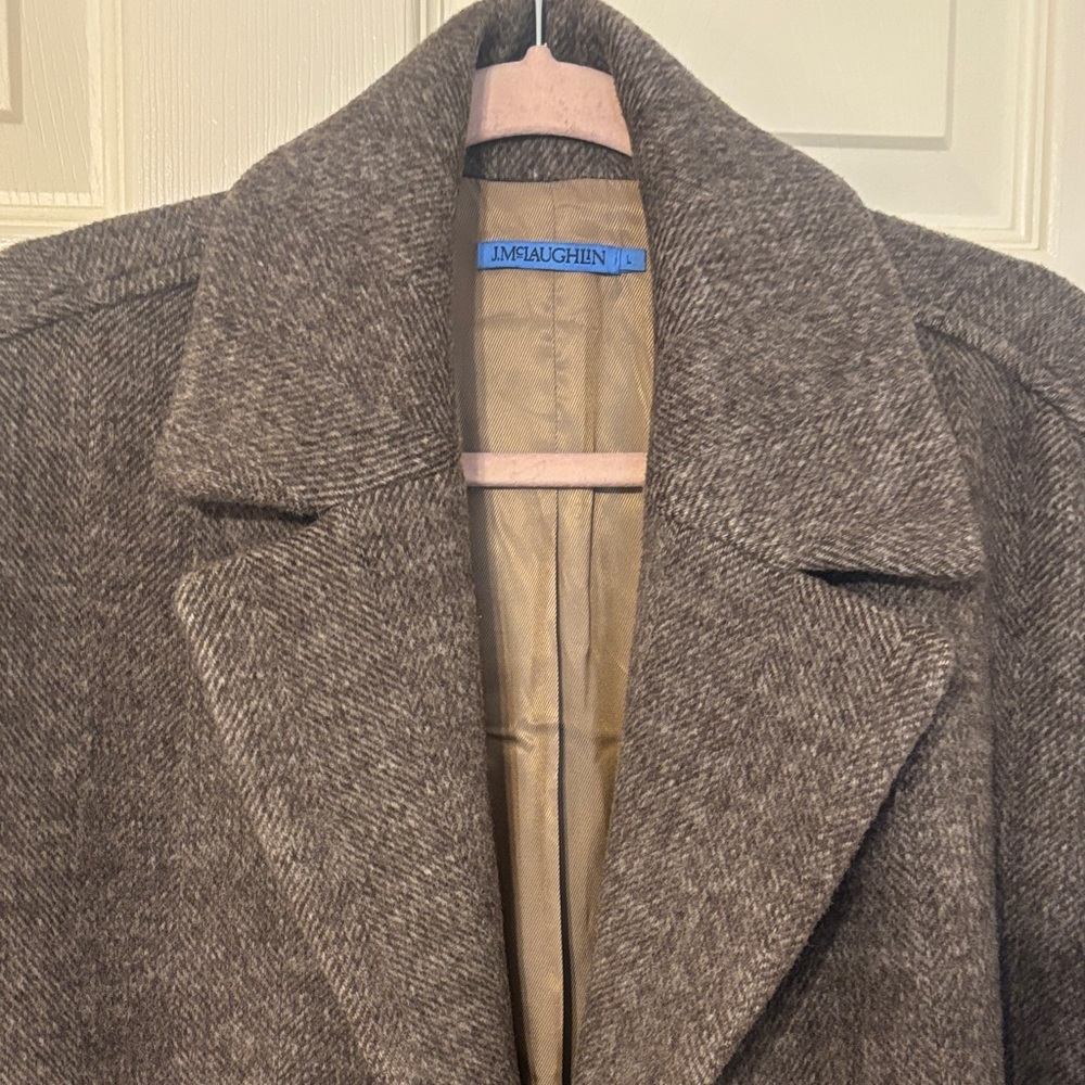 J. McLaughlin Wool Peacoat L